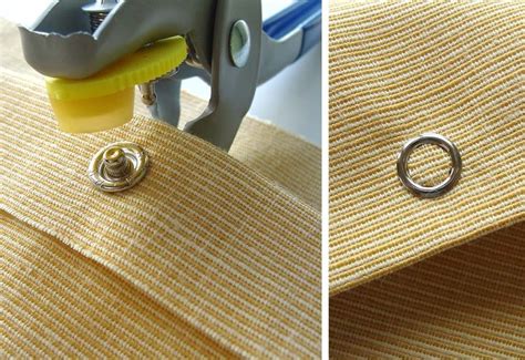 how to put metal rings in fabric|How to Insert Metal Snaps in Fabric .